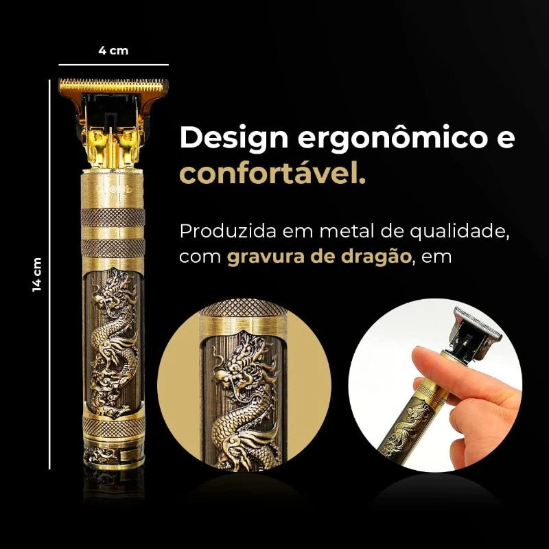 Máquina de corte de cabelo do dragão para designer de barba masculina elétrica aleatória profissional