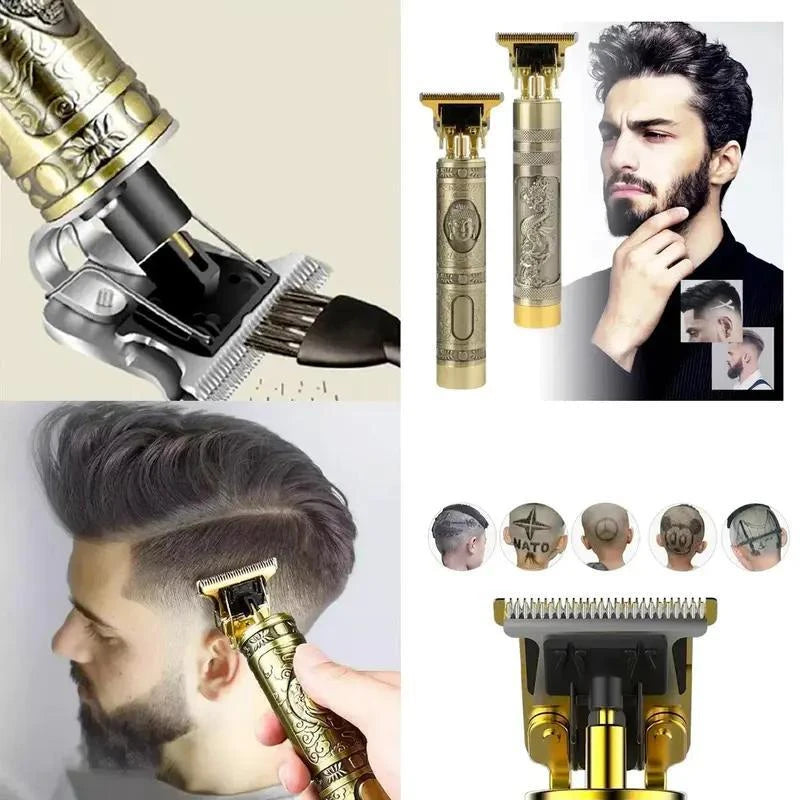 Máquina de corte de cabelo do dragão para designer de barba masculina elétrica aleatória profissional