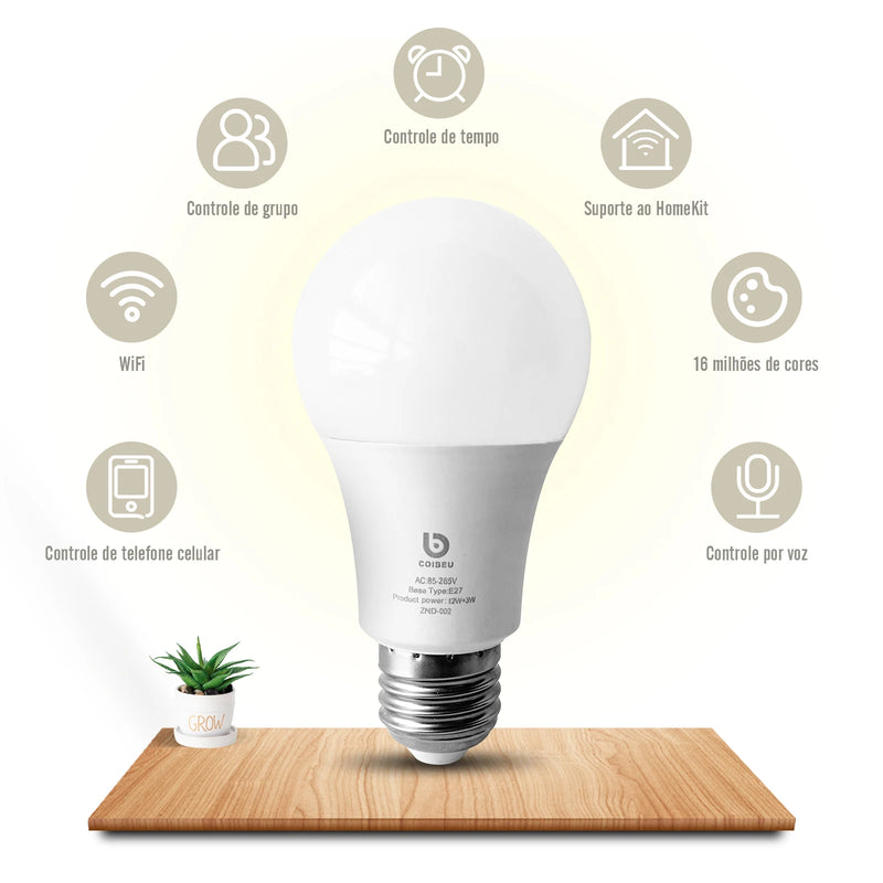 Lâmpada inteligente Alexa LEDs Alexia para iluminação Lâmpada LED Luz LED Lâmpada inteligente 15W Eletrodoméstico