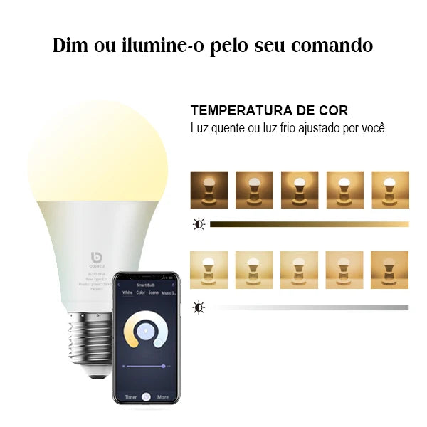 Lâmpada inteligente Alexa LEDs Alexia para iluminação Lâmpada LED Luz LED Lâmpada inteligente 15W Eletrodoméstico