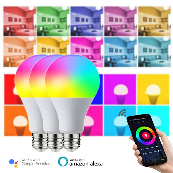 Lâmpada inteligente Alexa LEDs Alexia para iluminação Lâmpada LED Luz LED Lâmpada inteligente 15W Eletrodoméstico