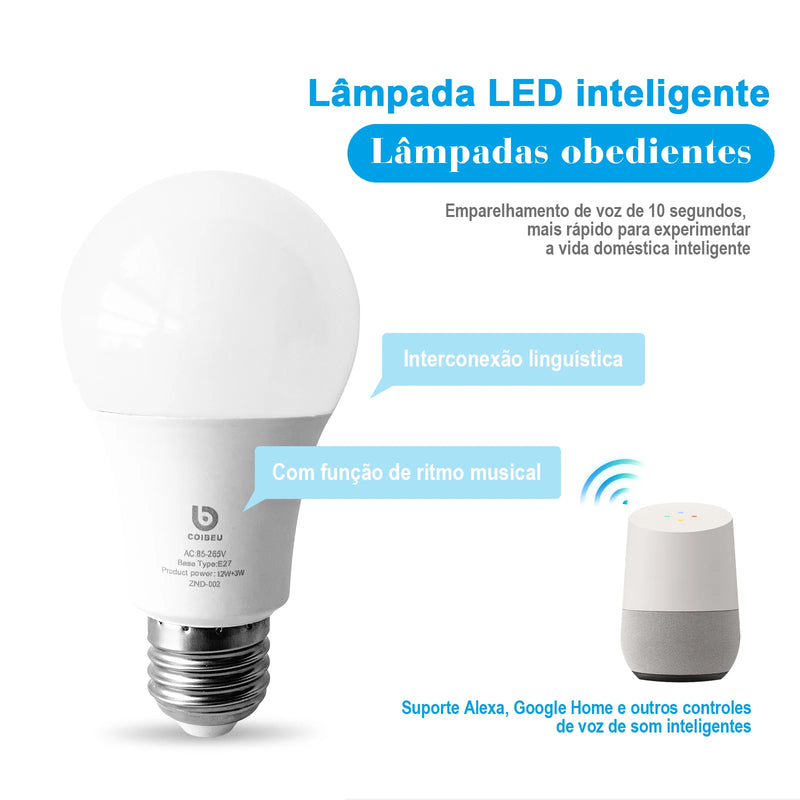 Lâmpada inteligente Alexa LEDs Alexia para iluminação Lâmpada LED Luz LED Lâmpada inteligente 15W Eletrodoméstico