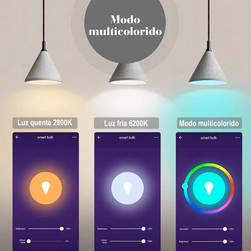 Lâmpada inteligente Alexa LEDs Alexia para iluminação Lâmpada LED Luz LED Lâmpada inteligente 15W Eletrodoméstico